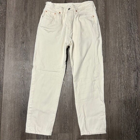 Levi's Premium 501 S Skinny Jeans Women's Size 26x26 Off White Button Fly NWOT - Picture 1 of 7